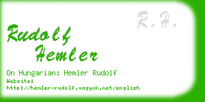 rudolf hemler business card